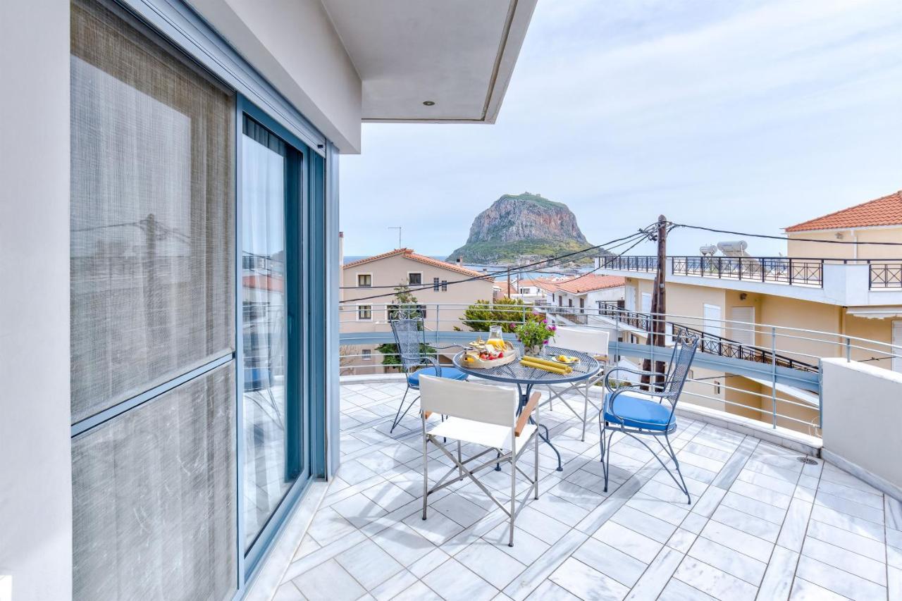 Monemvasia Modern Flat With Panoramic Sea View Luaran gambar