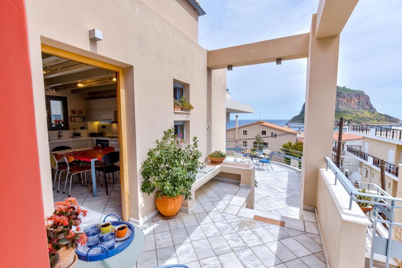 Monemvasia Modern Flat With Panoramic Sea View Luaran gambar