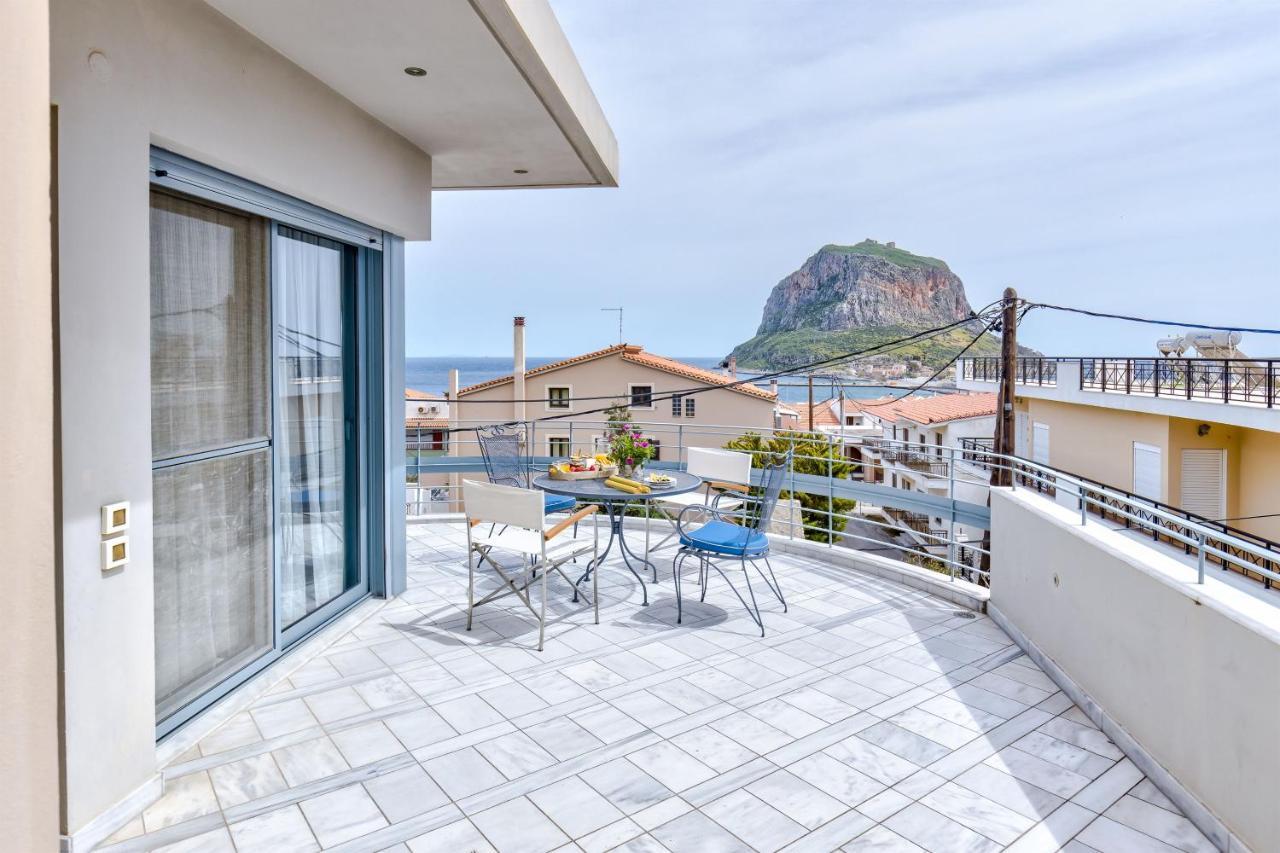 Monemvasia Modern Flat With Panoramic Sea View Luaran gambar